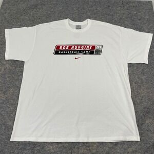 VTG Nike Bob Huggins Basketball Camp Graphic T-Shirt White Men's XXL